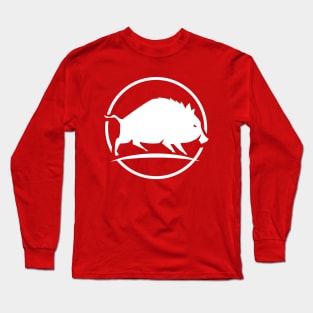 White Wild Boar or Wild Hog or Wild Pig Long Sleeve T-Shirt